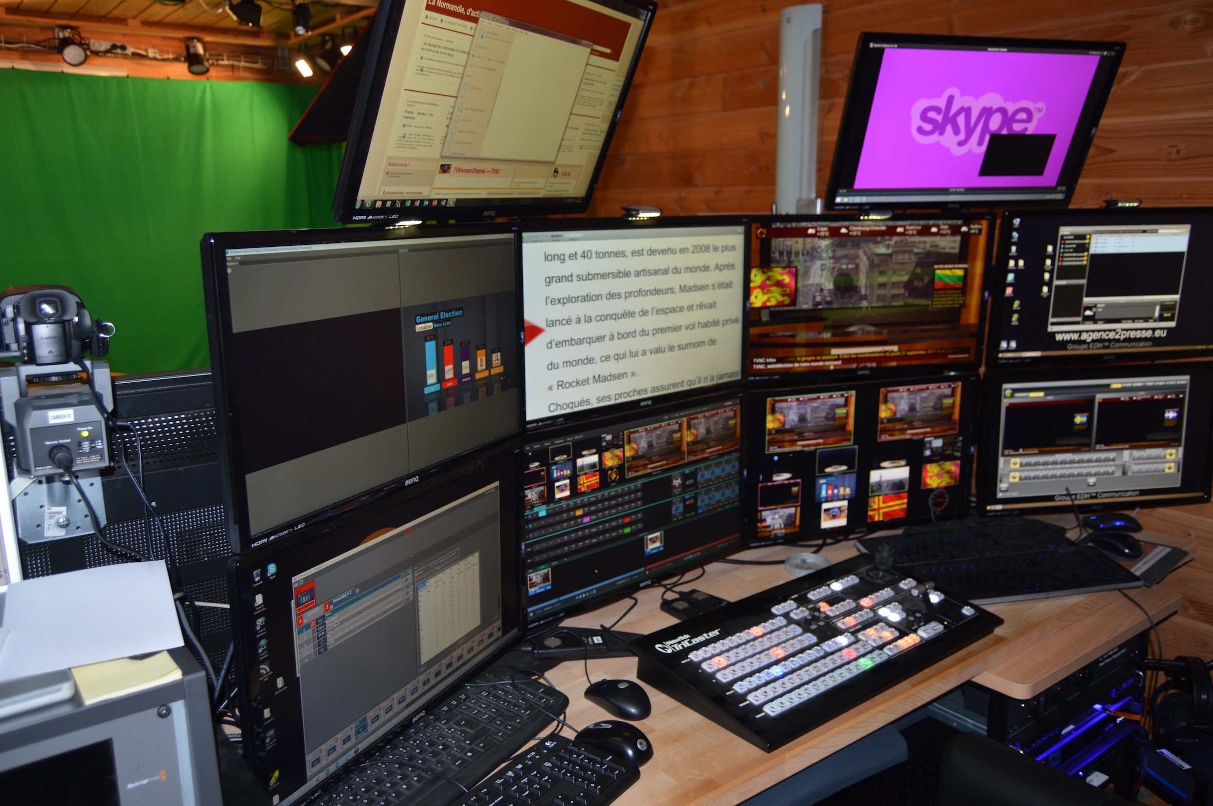 Un studio TV professionnel